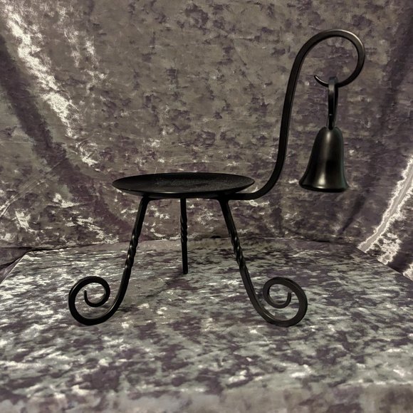 Discontinued Partylite Barrington Black Iron Candle Holder with Snuffer EUC - Picture 4 of 8